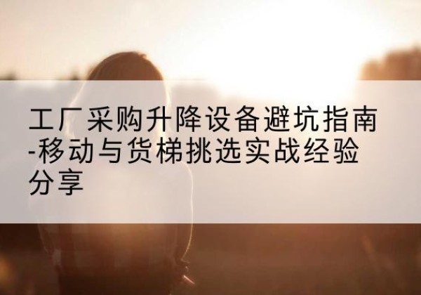 昭平移动式升降机怎么选-工厂采购升降设备避坑指南-移动与货梯挑选实战经验分享